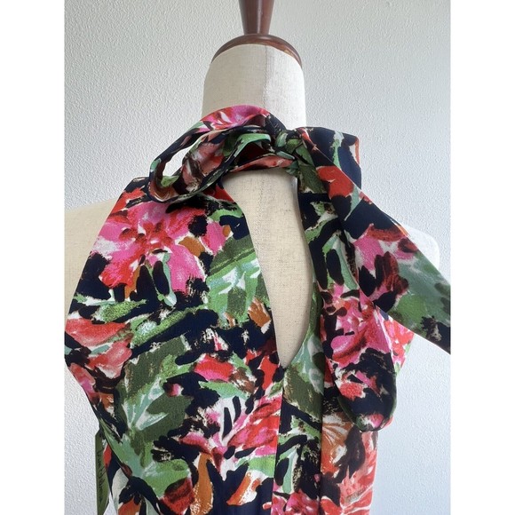 Sam Edelman High Neck Watercolor Dress Multicolor Size 2 NEW - Picture 7 of 10